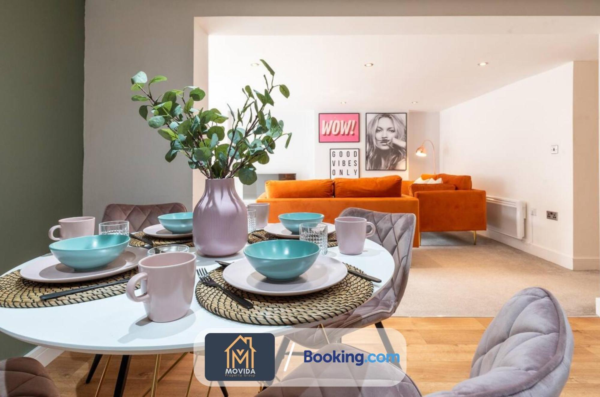 Stylish Two Bed Town Centre Apartment By Movida Property Group Short Lets & Serviced Accommodation With Parking Harrogate Esterno foto