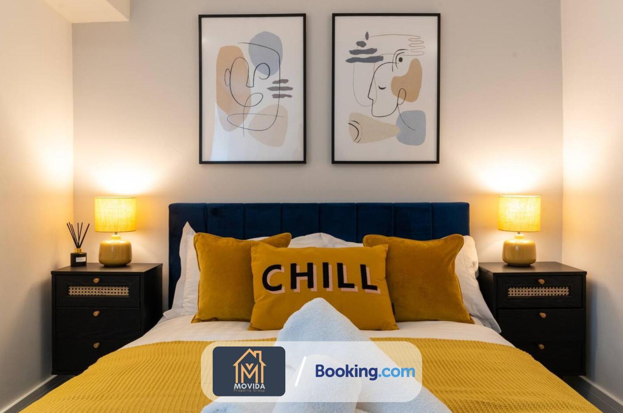 Stylish Two Bed Town Centre Apartment By Movida Property Group Short Lets & Serviced Accommodation With Parking Harrogate Esterno foto