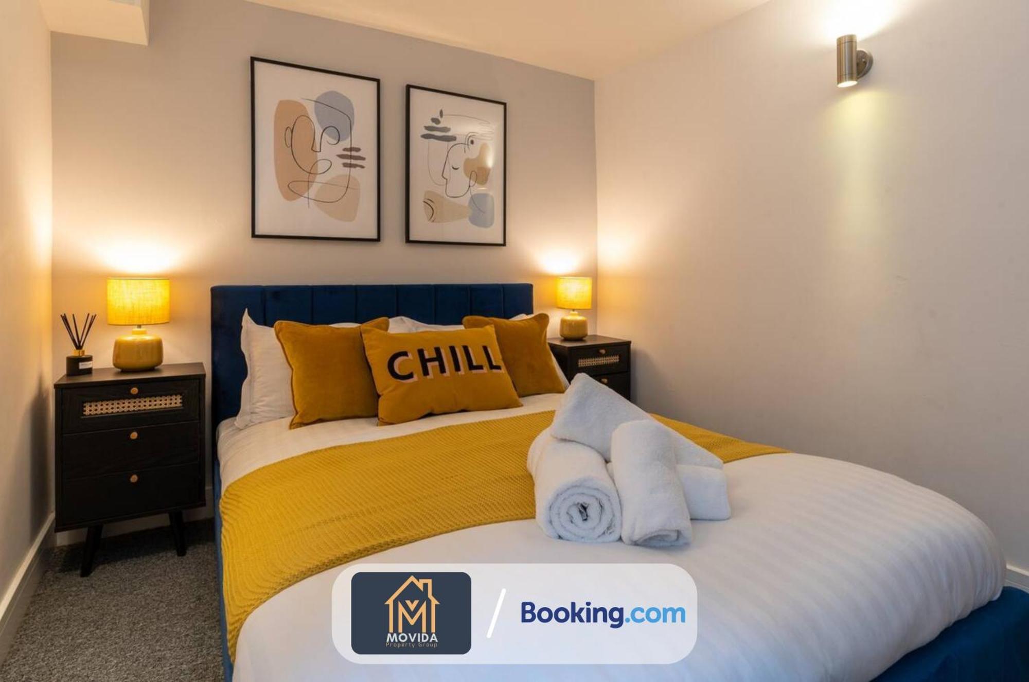 Stylish Two Bed Town Centre Apartment By Movida Property Group Short Lets & Serviced Accommodation With Parking Harrogate Esterno foto